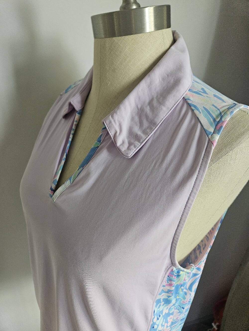 LILLY PULITZER Reesa Luxletic Purple Sleeveless Golf Tennis Top | SZ L - Picture 7 of 11